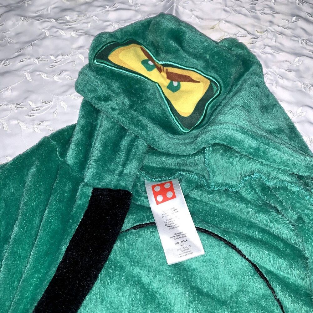 NINJAGO Boys LLOYD Costume Plush Robe Size 6/7 LEGO kids Robe Soft Fleece Hooded - Picture 7 of 7